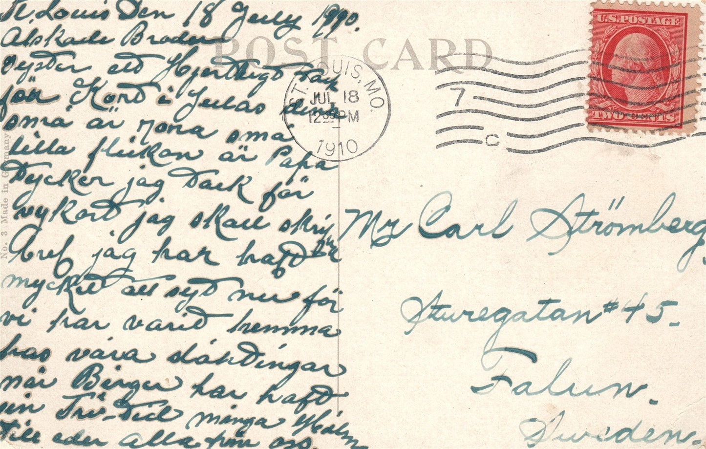 EDWARDSVILLE IL N.O.NELSON MANUFACTURING CO. SHOPS ANTIQUE POSTCARD