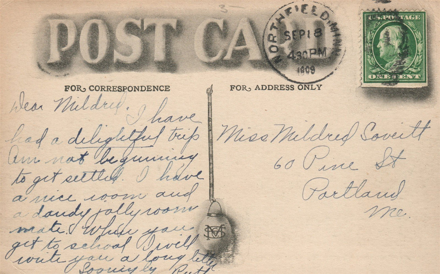 NORTHFIELD MN ST.OLAF COLLEGE ANTIQUE POSTCARD