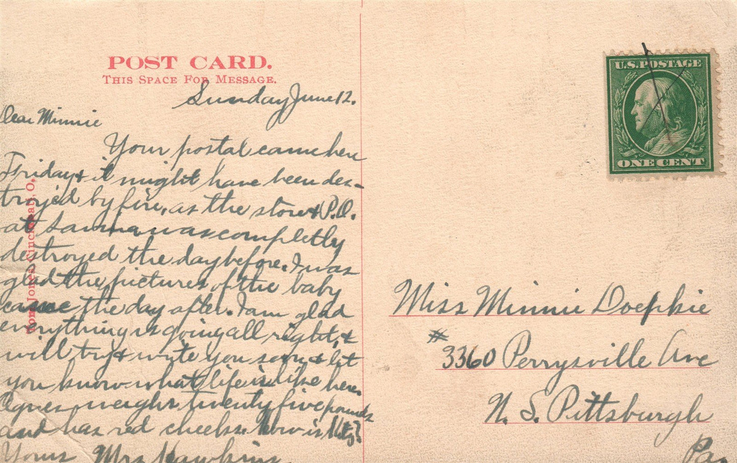 BILLINGS MT 28th STREET ANTIQUE POSTCARD