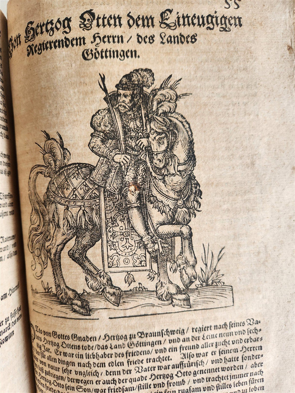 1584 GERMAN & ITALIAN HISTORICAL CHRONICLE ILLUSTRATED antique 16th cent. FOLIO