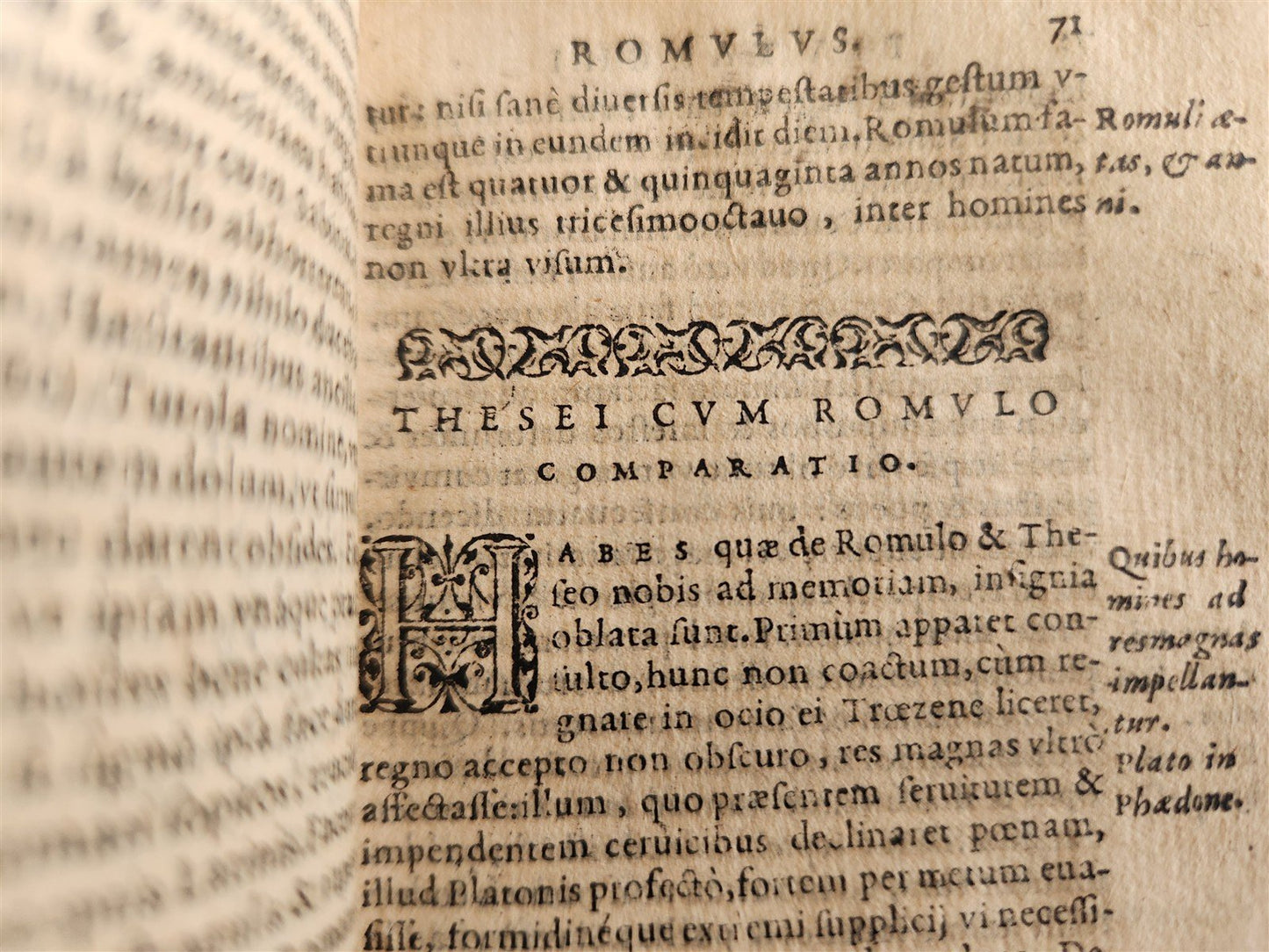 1566 PLUTARCH Parallel Lives of Illustrious Greeks & Romans ANTIQUE pigskin