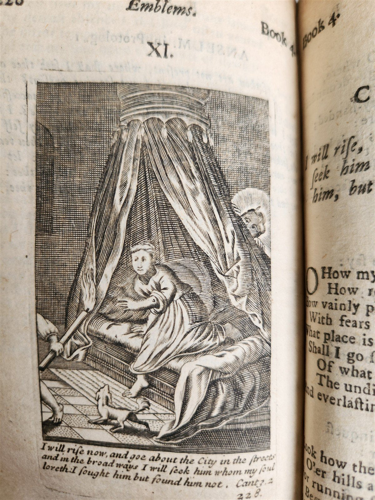 1634 ILLUSTRATED EMBLEM BOOK by Francis Quarles ANTIQUE in ENGLISH