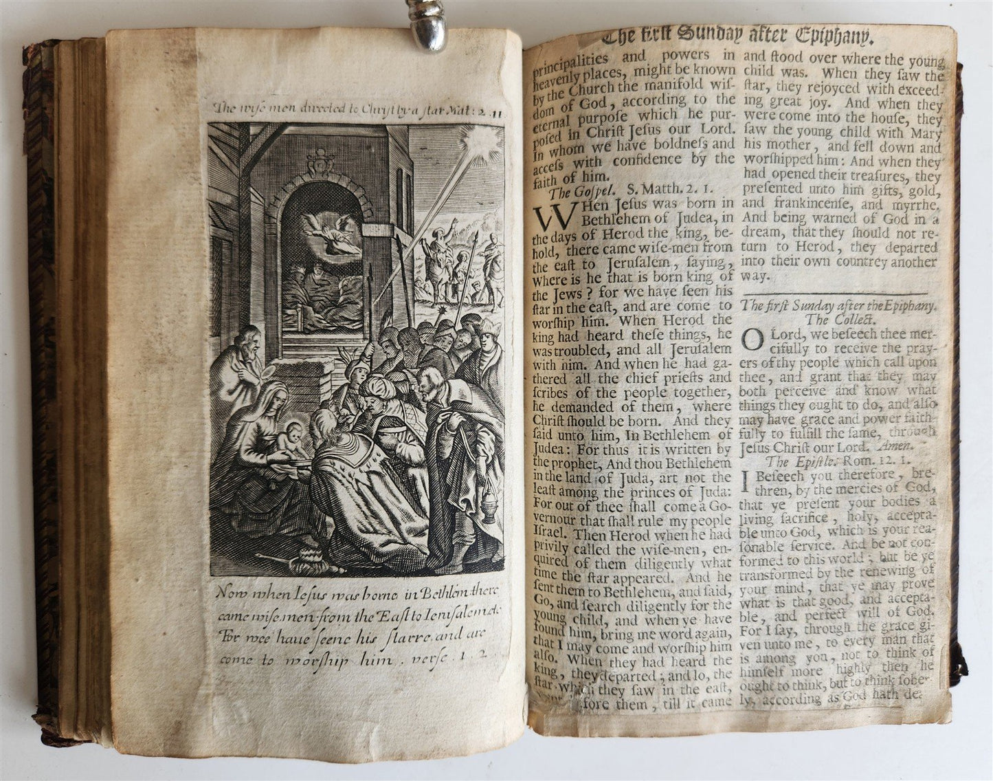 1680 BOOK OF COMMON PRAYER fully illustrated ANTIQUE in ENGLISH