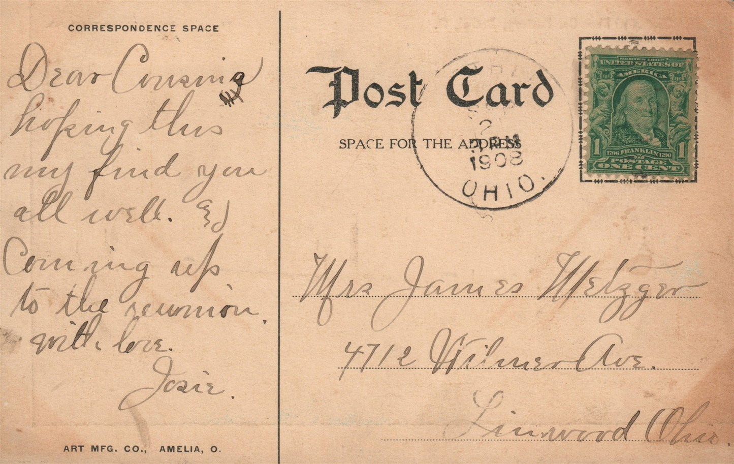 BETHEL OH SHOE COMPANY FACTORY ANTIQUE POSTCARD