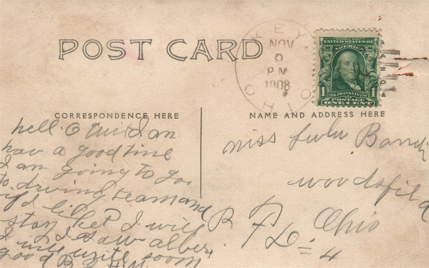 BETHEL OH CHURCH ANTIQUE REAL PHOTO POSTCARD RPPC