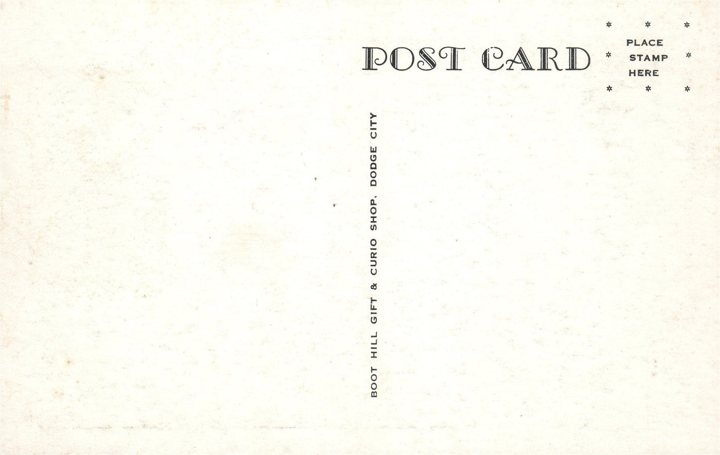 DODGE CITY KS FRONT STREET ANTIQUE POSTCARD