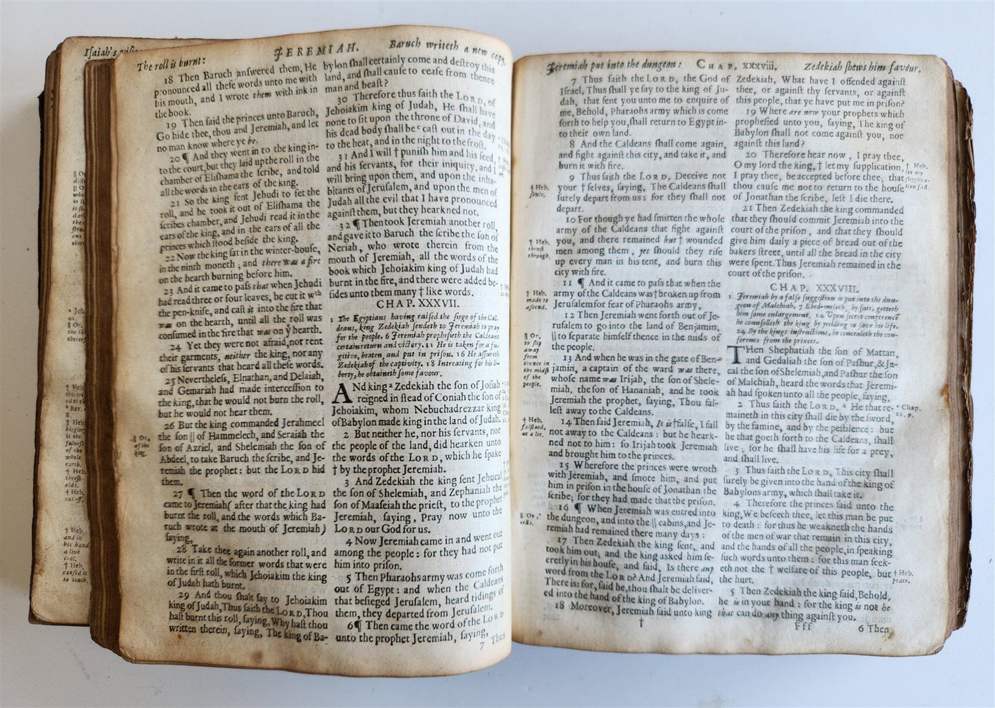 1670 BIBLE in ENGLISH antique OLD & NEW TESTAMENT 17th CENTURY