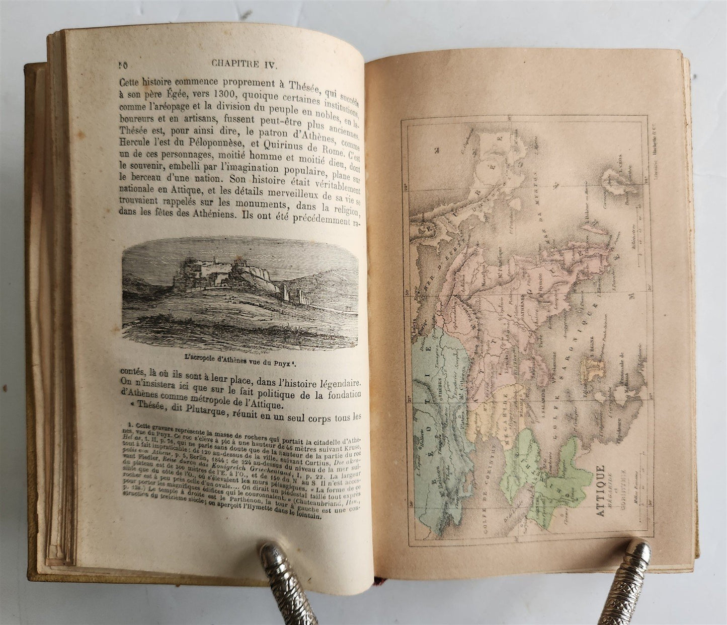 1876 HISTORY of GREECE antique VELLUM BOUND illustrated HISTOIRE CRECQUE