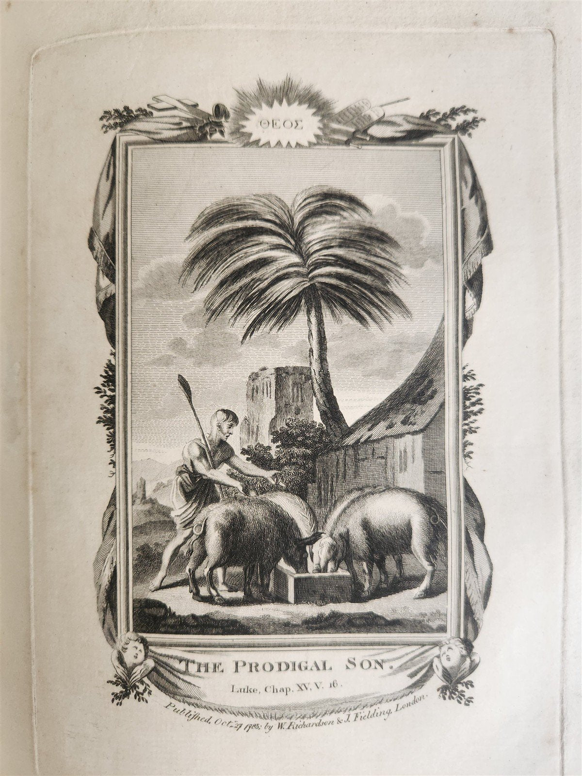 1786 BIBLE in ENGLISH antique ILLUSTRATED FOLIO OLD & NEW TESTAMENT