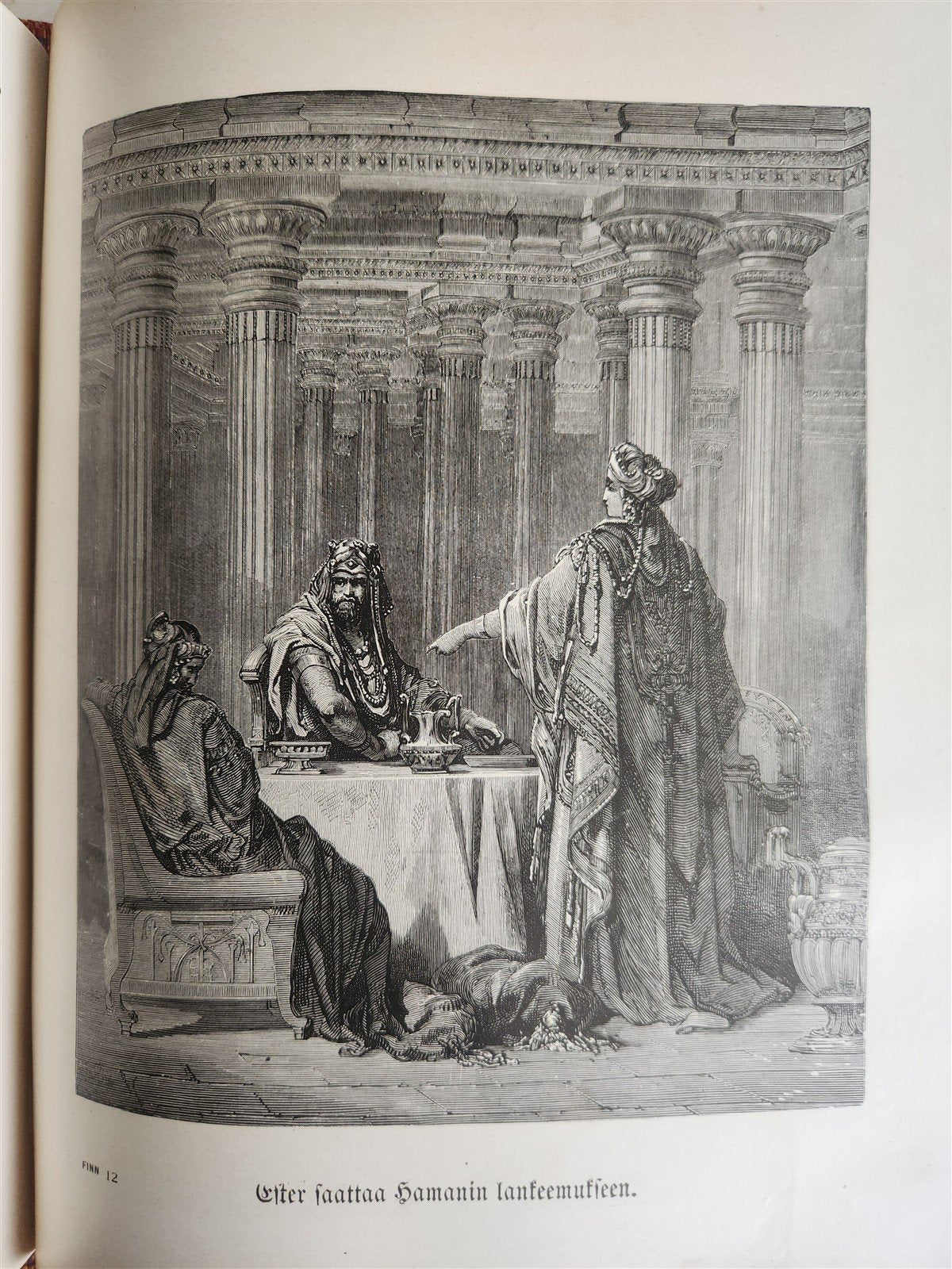 1890 BIBLE in FINNISH ANTIQUE VICTORIAN MASSIVE FOLIO GUSTAVE DORE ILLUSTRATED
