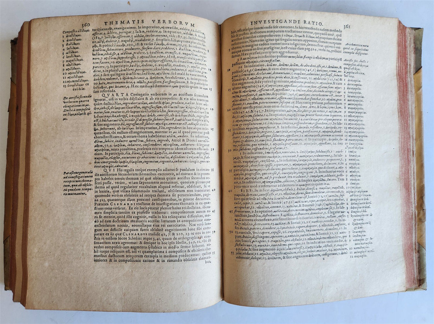 1580 GREEK LANGUAGE TREATISE VELLUM BINDING antique 16th CENTURY