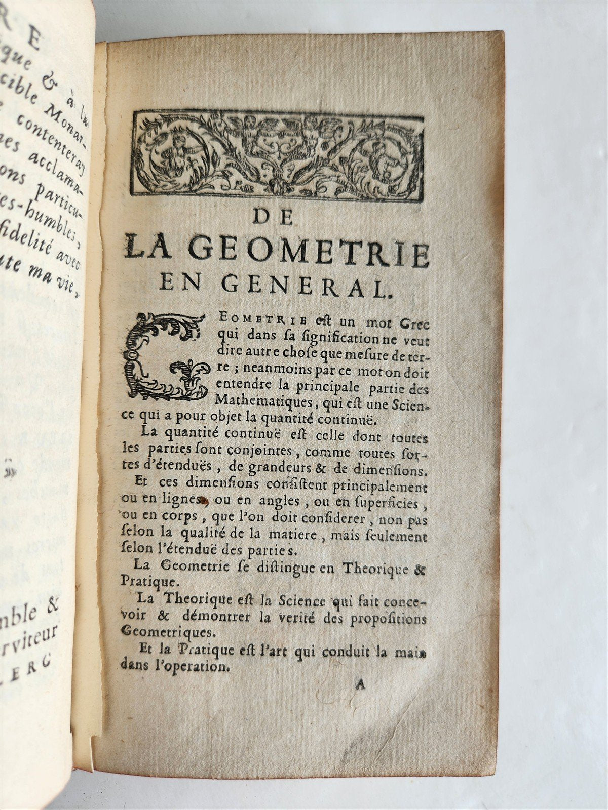 1716 GEOMETRY by LE CLERC antique ILLUSTRATED w/ 45 ENGRAVINGS