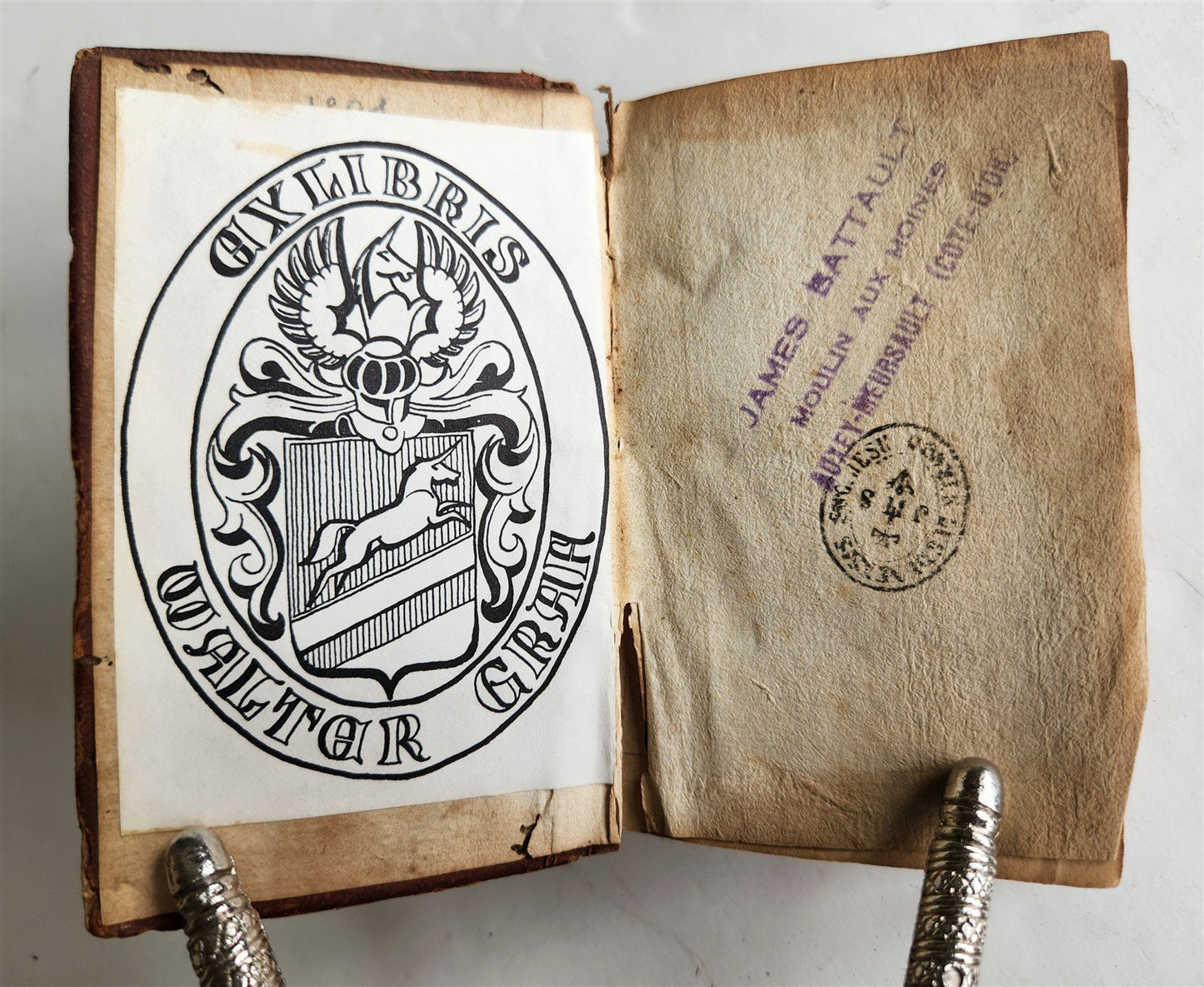 1581 LAW BOOK DIGESTORUM Corpus iuris civilis antique HERALDIC BINDING