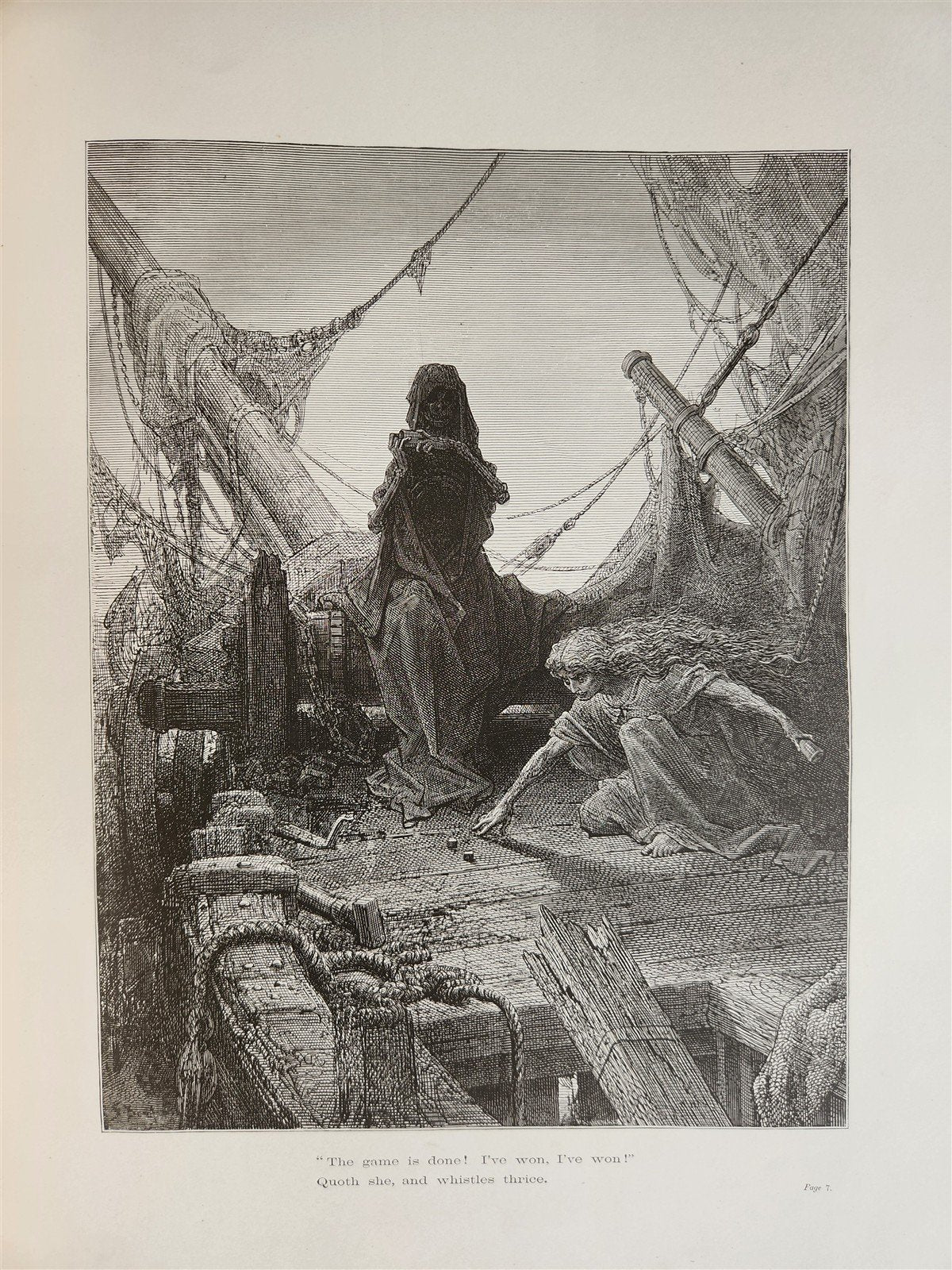 1877 The Rime of Ancient Mariner antique FOLIO Illustrated by GUSTAVE DORE