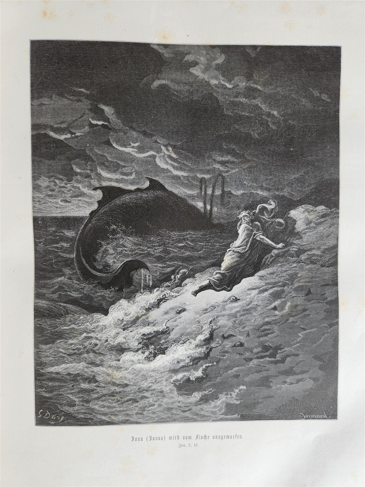1870s BIBLE GUSTAVE DORE LLUSTRATED 2 VOLUMES MASSIVE FOLIO antique 230 plates