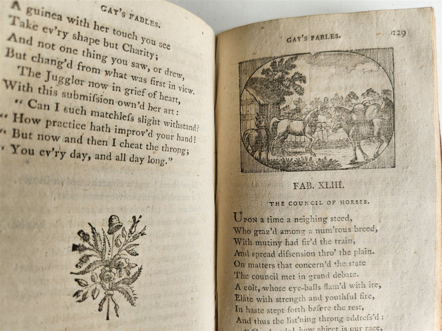 1797 FABLES of JOHN GAY antique ILLUSTRATED in ENGLISH poetry
