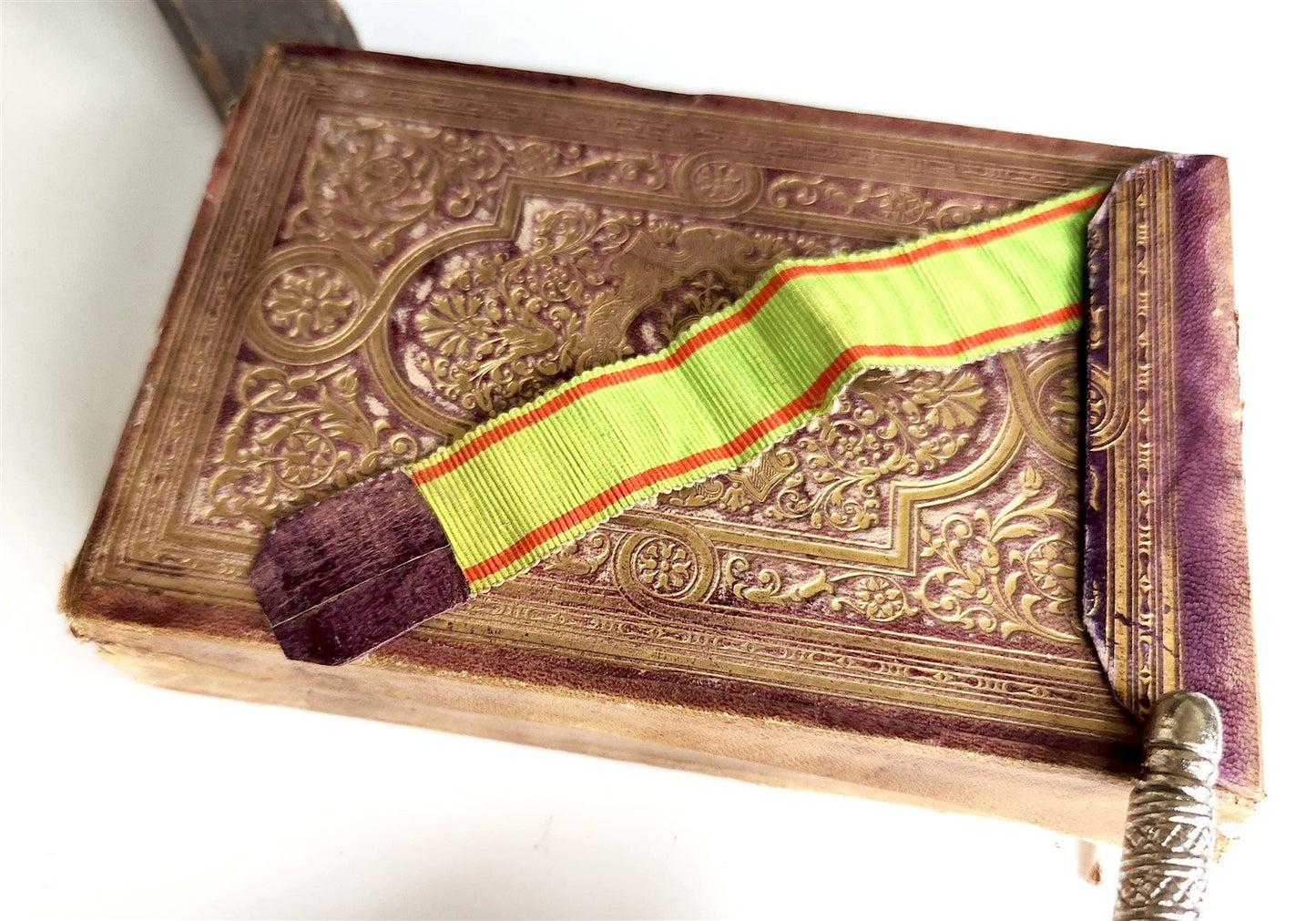 1900 OTTOMAN KORAN antique QURAN Turkish w/ WOODEN STAND & GILT SLIP CASE
