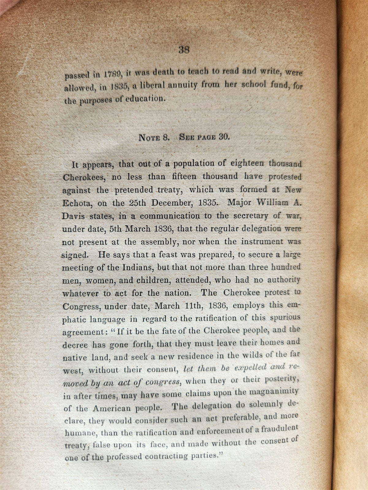 1836 DISCOURSE ON SURVIVING REMNANT OF INDIAN RACE in US ANTIQUE Americana