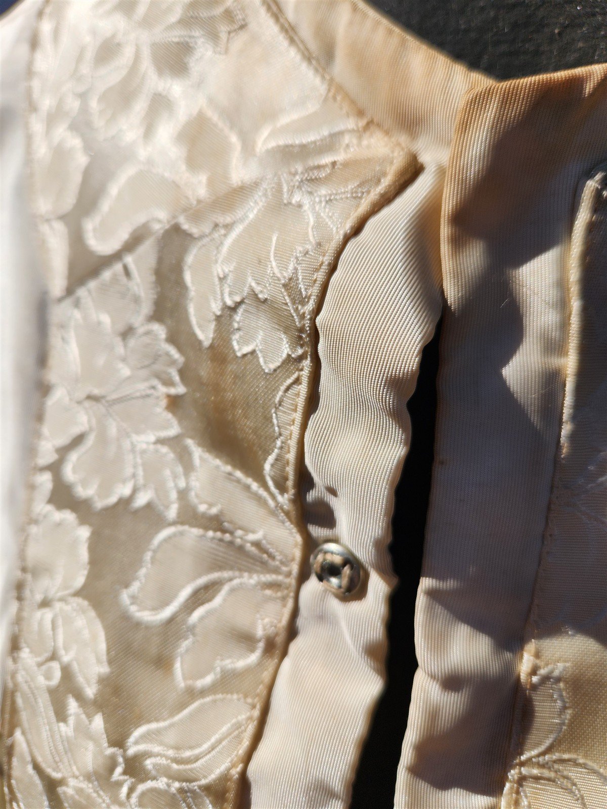 JEWISH WHITE SILK ROBE KITTEL antique JUDAICA