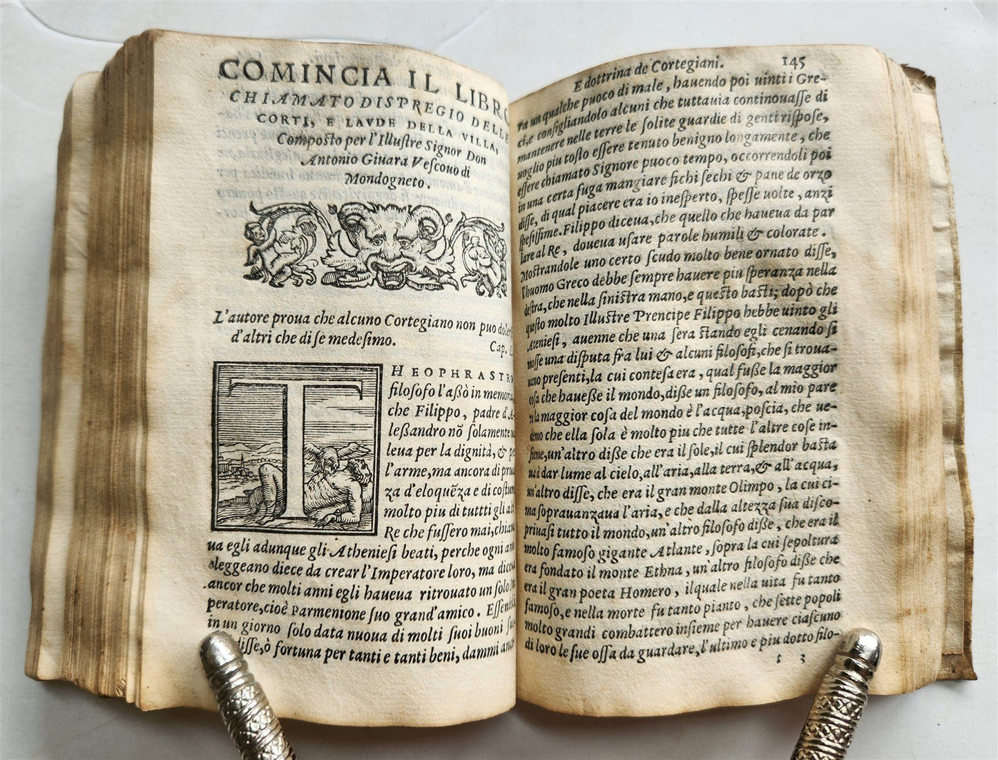 1559 AVISO DE FAVORITI ET DOTTRINA DE CORTIGIANI antique vellum binding 16th C