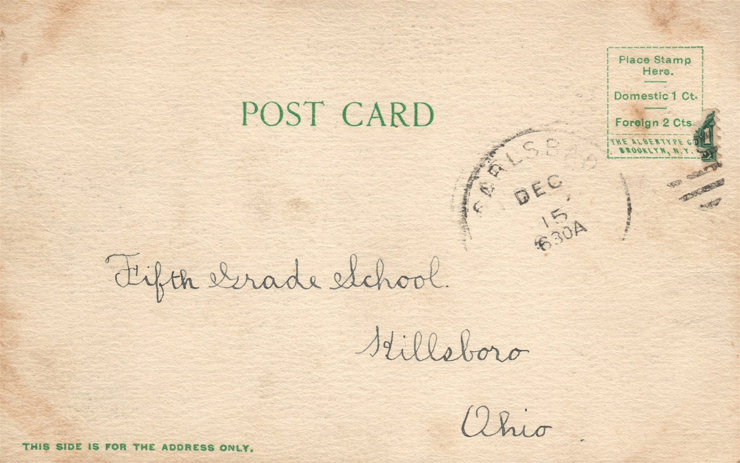 CARLSBAD NM CATTLE ROUND-UP ON RANCH ANTIQUE POSTCARD