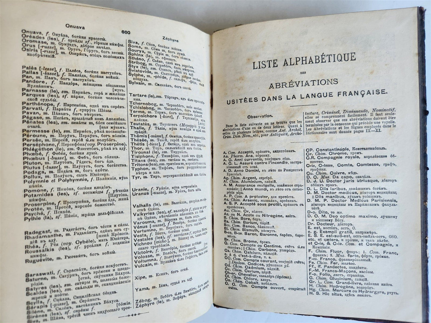 1912 RUSSIAN - FRENCH DICTIONARY 2 vols ANTIQUE printed in St. Petersburg Russia