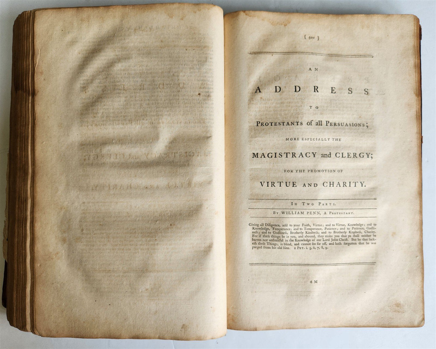 1771 WILLIAM PENN Select Work & Journal of His Life ANTIQUE folio in English
