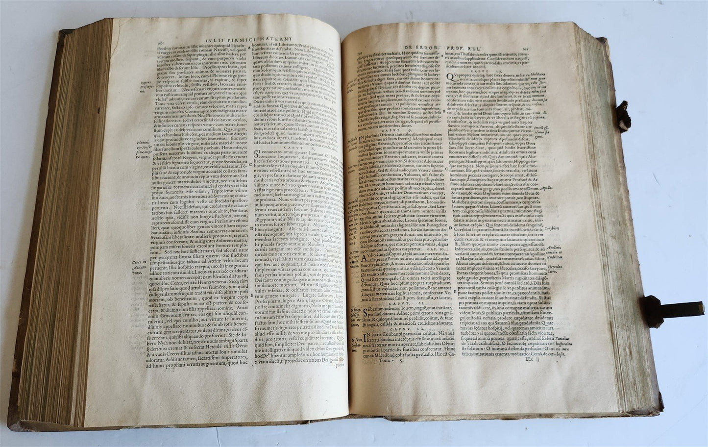 1575 Sacrae bibliothecae sanctorum patrum PIGSKIN FOLIO 16th century ANTIQUE
