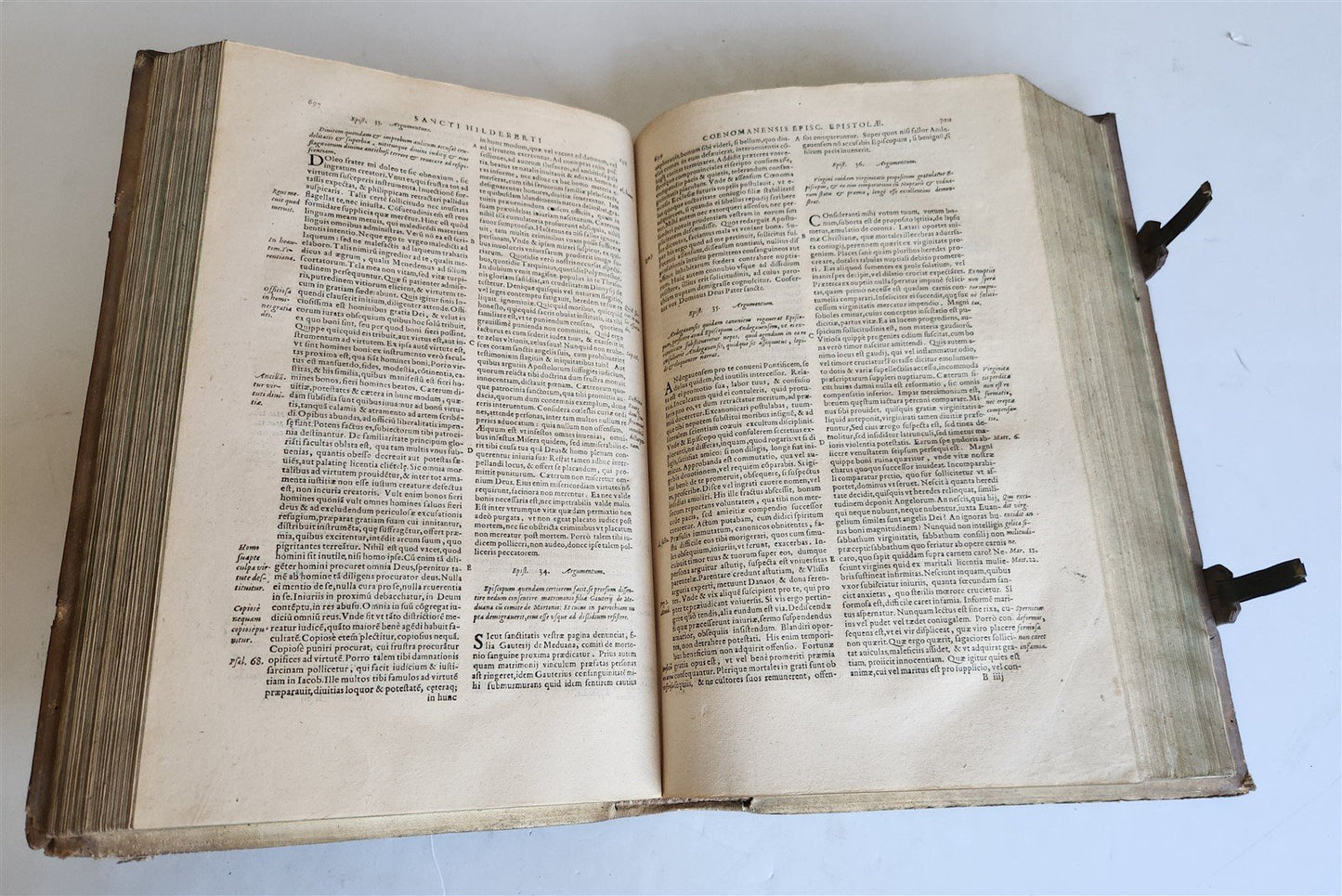 1579 Sacrae bibliothecae sanctorum patrum PIGSKIN BOUND FOLIO 16th cent. ANTIQUE
