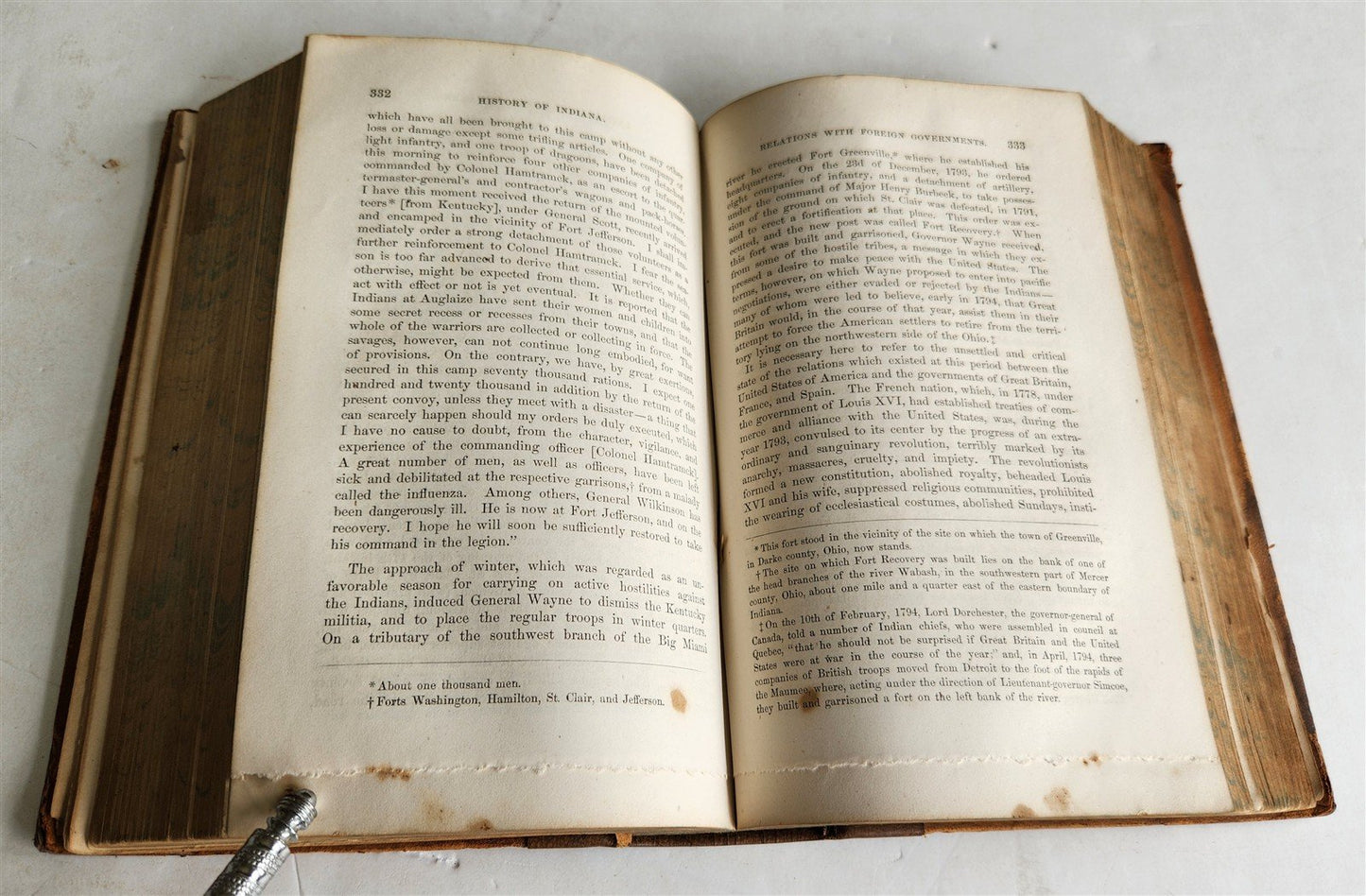 1859 HISTORY of INDIANA by JOHN DILLON illustrated ANTIQUE w/ MAPS