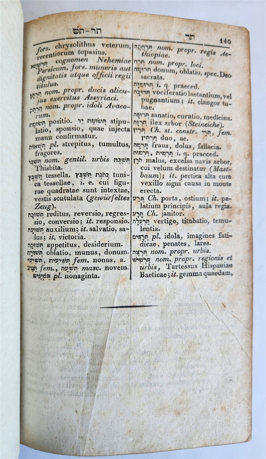1822 BIBLE in HEBREW antique OLD TESTAMENT Biblia hebraica manualis