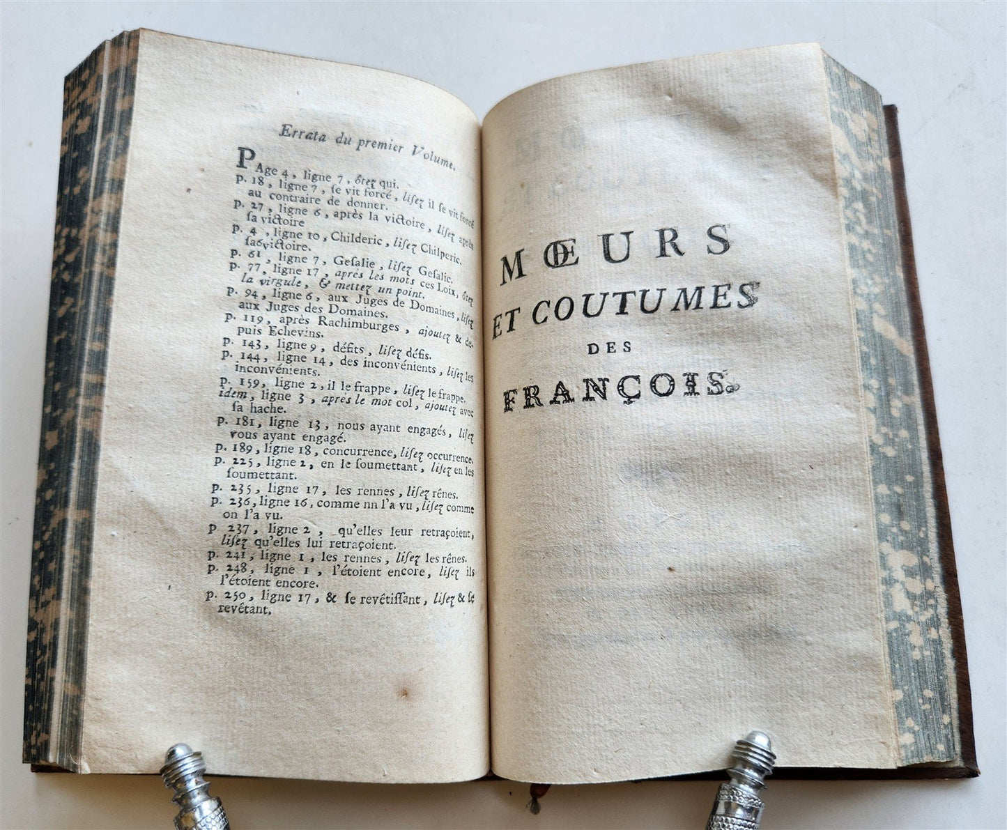1768 Customs & manners of French people antique Moeurs et coutumes des Francois