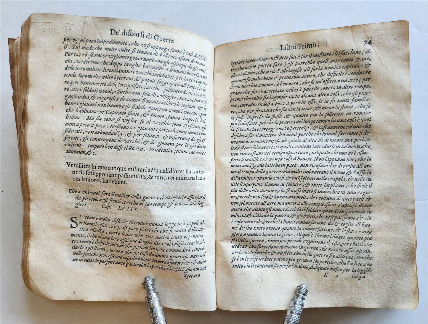 1582 DISCOURSES of WAR De discorsi di guerra by Bernardino Rocca antique VELLUM