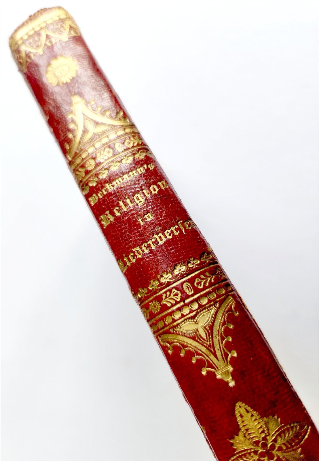 1838 Die Religion in Liederverseen antique FINE GILT-STAMPED MOROCCO BINDING