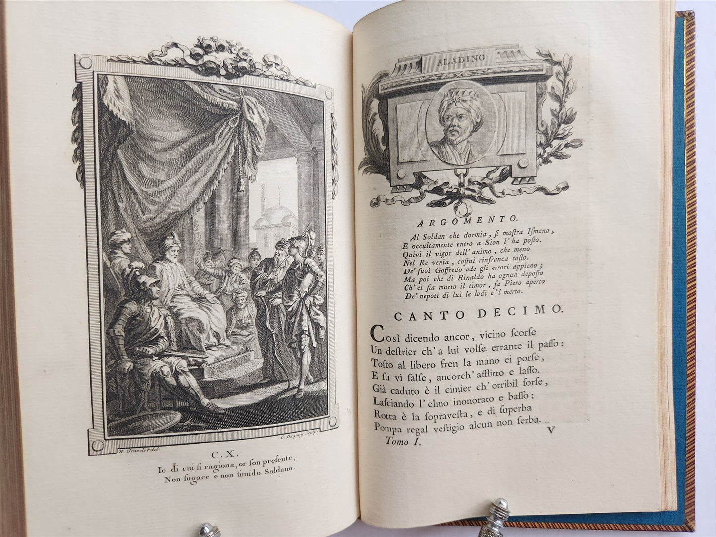 1771 La Gerusalemme liberata by Torquato Tasso antique 2 volumes ILLUSTRATED