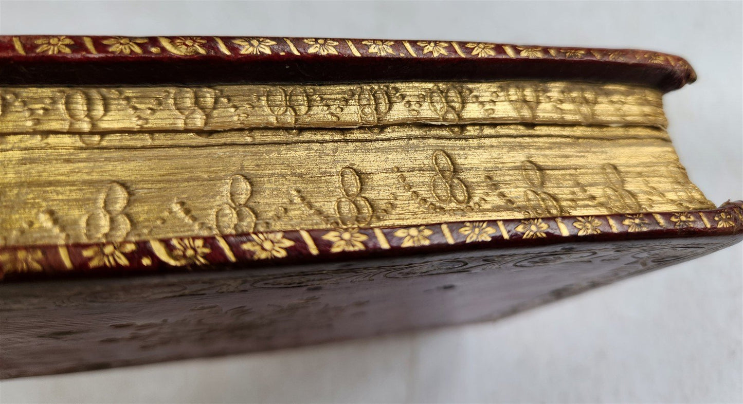 1741 OFFICIUM HEBDOMADAE SANCTAE antique DECORATIVE BINDING Holy Week Office