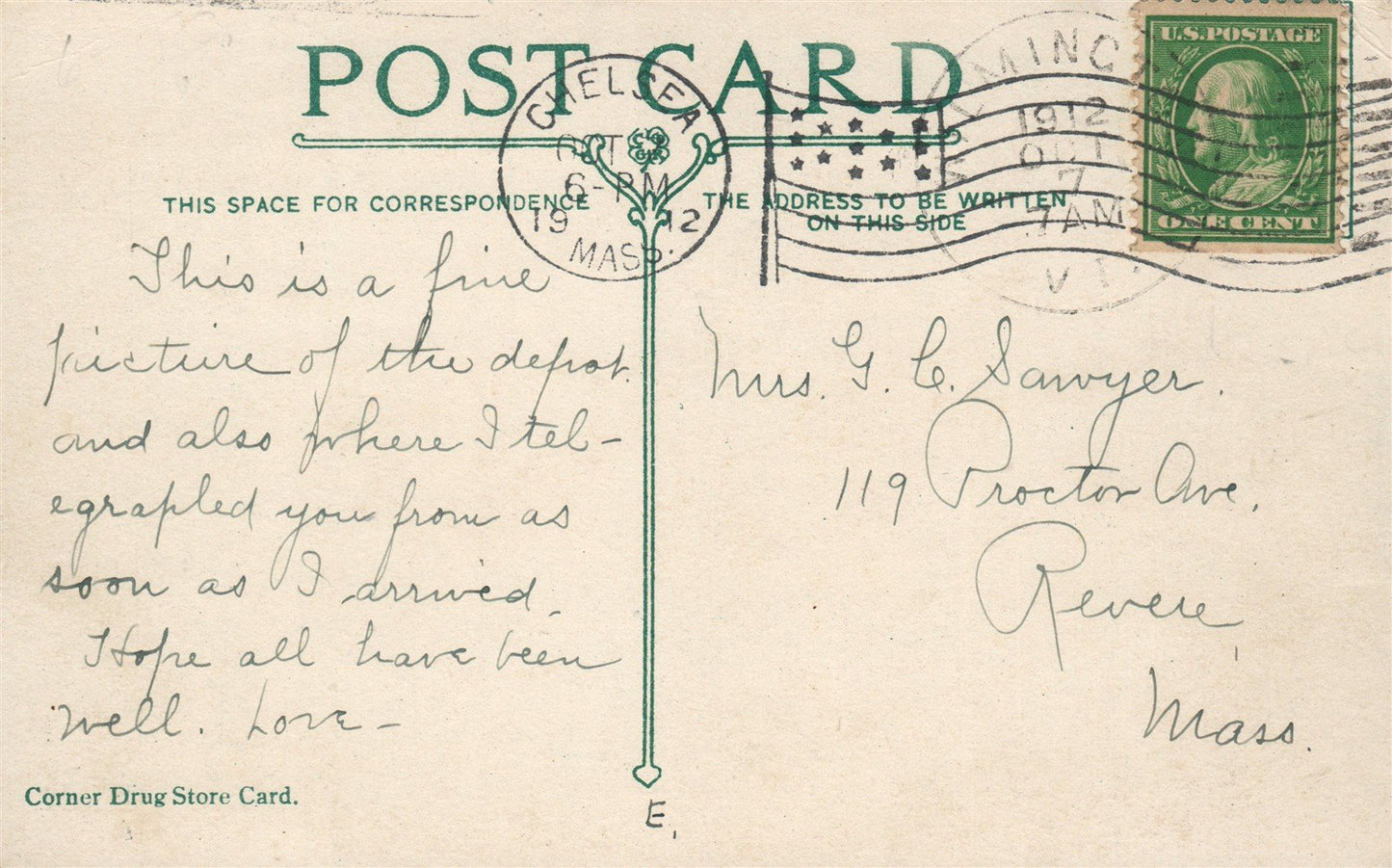 WILMINGTON VT RAILROAD STATION RAILWAY DEPOT ANTIQUE POSTCARD