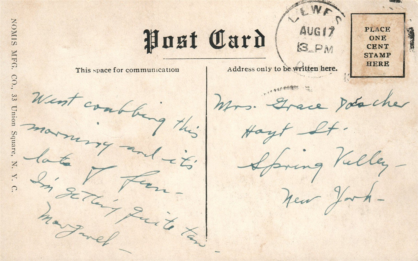 LEWES DE ME CHURCH ANTIQUE POSTCARD
