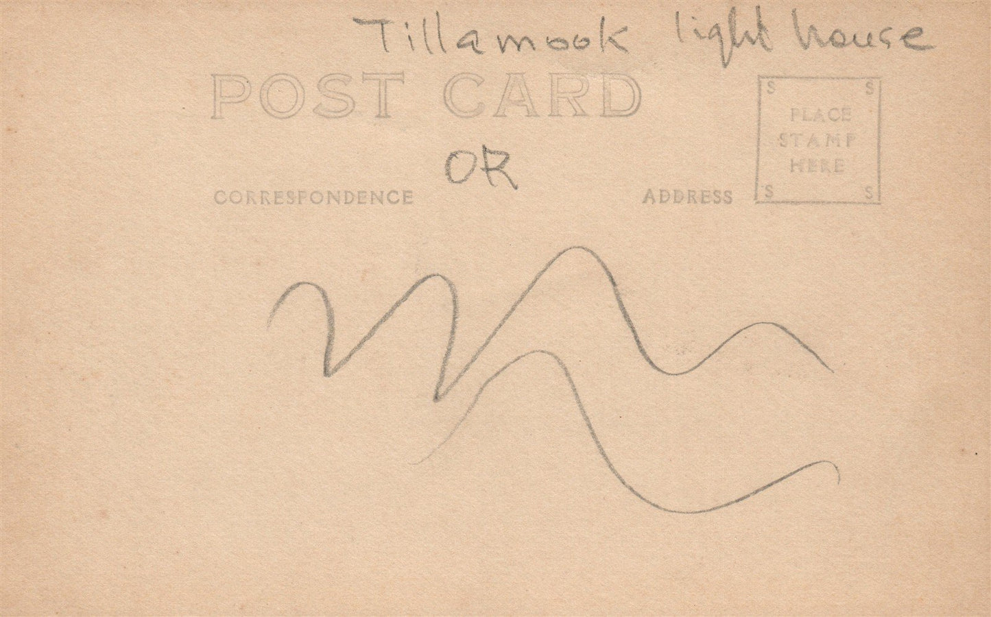 TILLAMOOK LIGHT HOUSE OR ANTIQUE REAL PHOTO POSTCARD RPPC