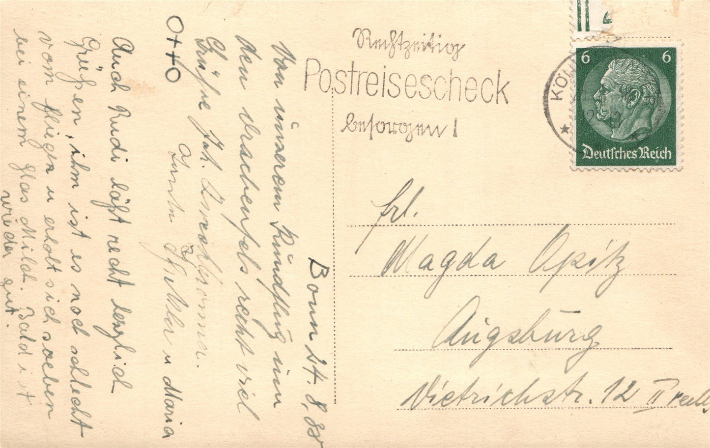 GERMAN COLLAGE w/ AIRPLANE ANTIQUE REAL PHOTO POSTCARD RPPC