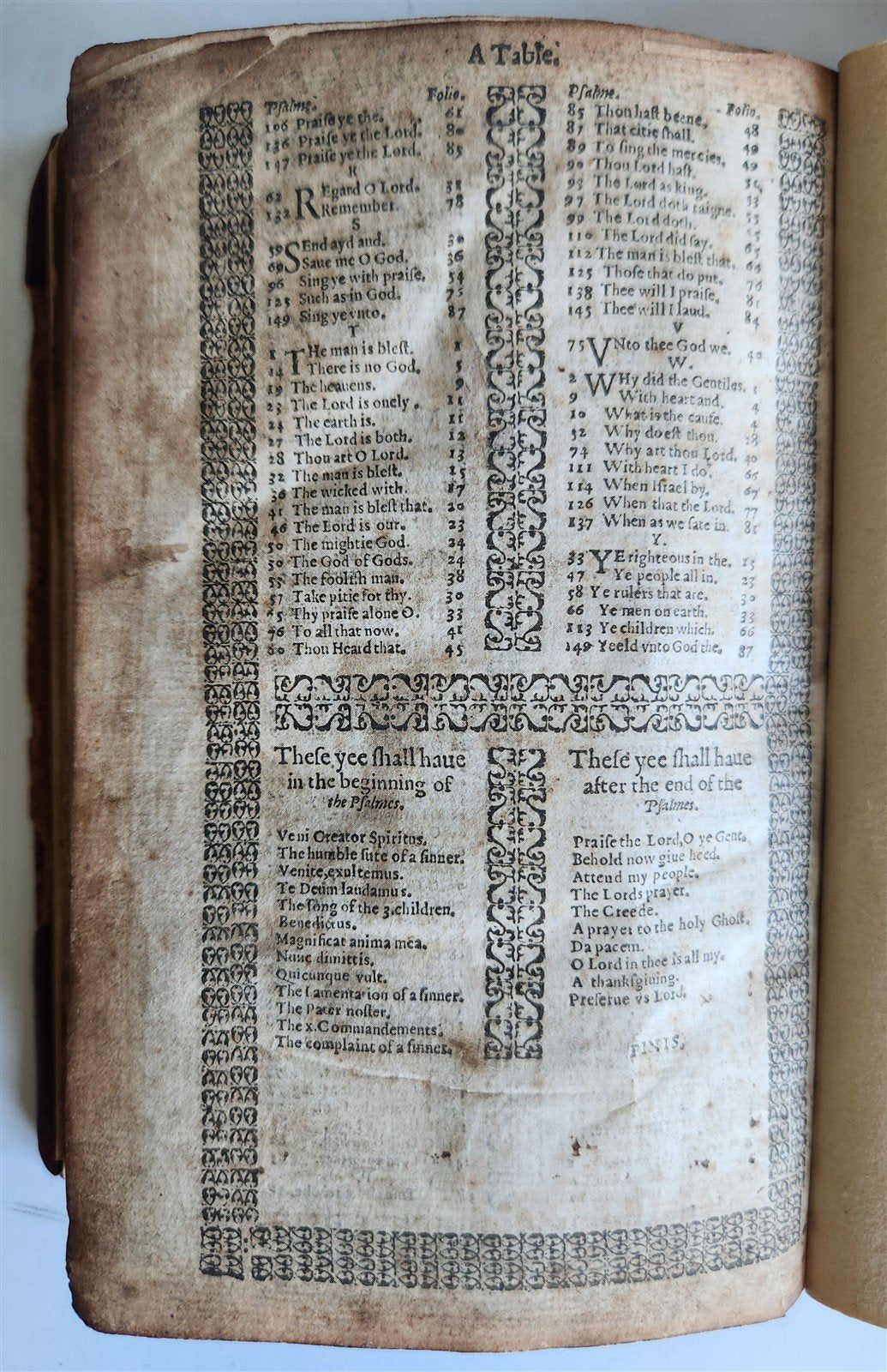1574 BIBLE LATIN PLANTIN PRESS & 1627 BOOK of COMMON PRAYER in ENGLISH antique