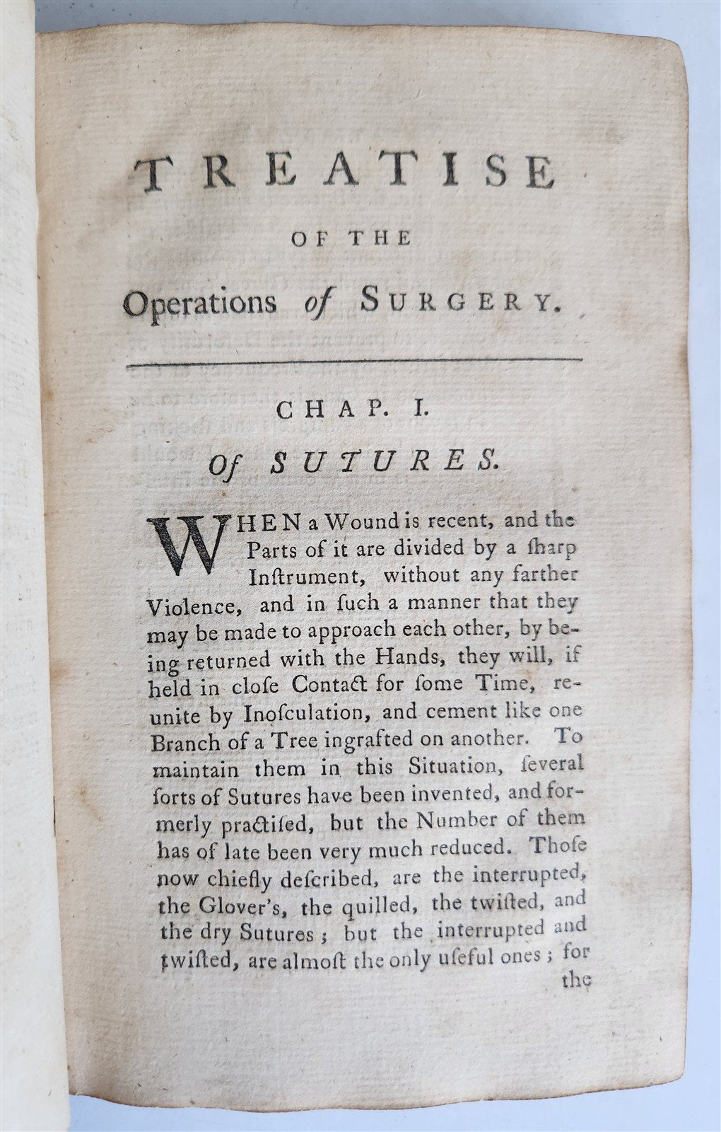 1769 TREATISE on OPERATIONS of SURGERY in ENGLISH antique ILLUSTRATED