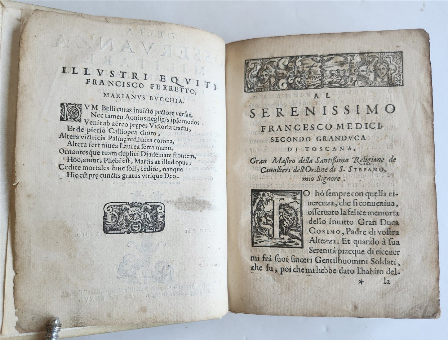 1576 ILLUSTRATED MILITARY TREATISE by Ferretti ANTIQUE Della osservanza militare