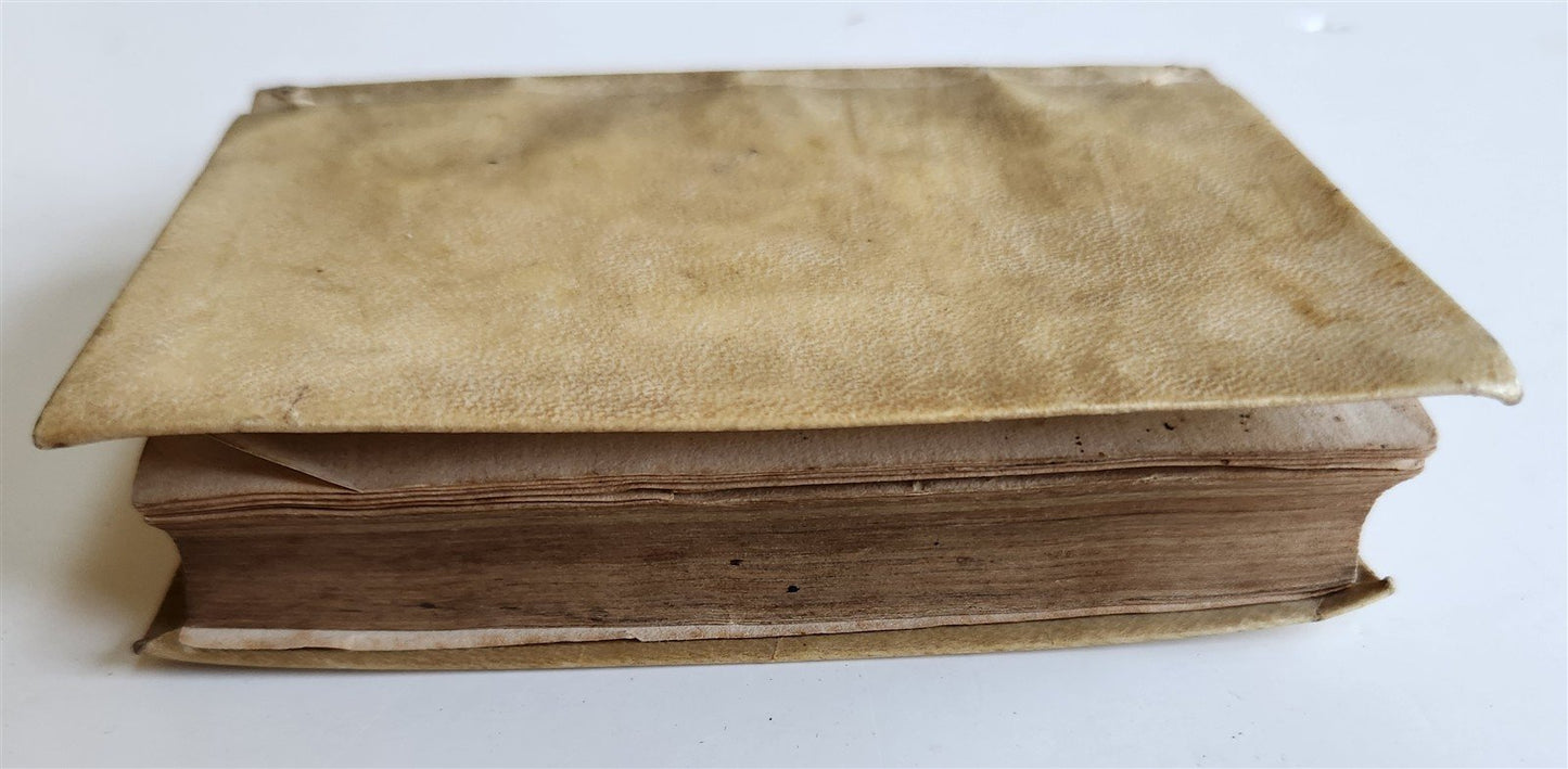 1553 POETRY by PRUDENTIUS antique 16th CENTURY vellum binding