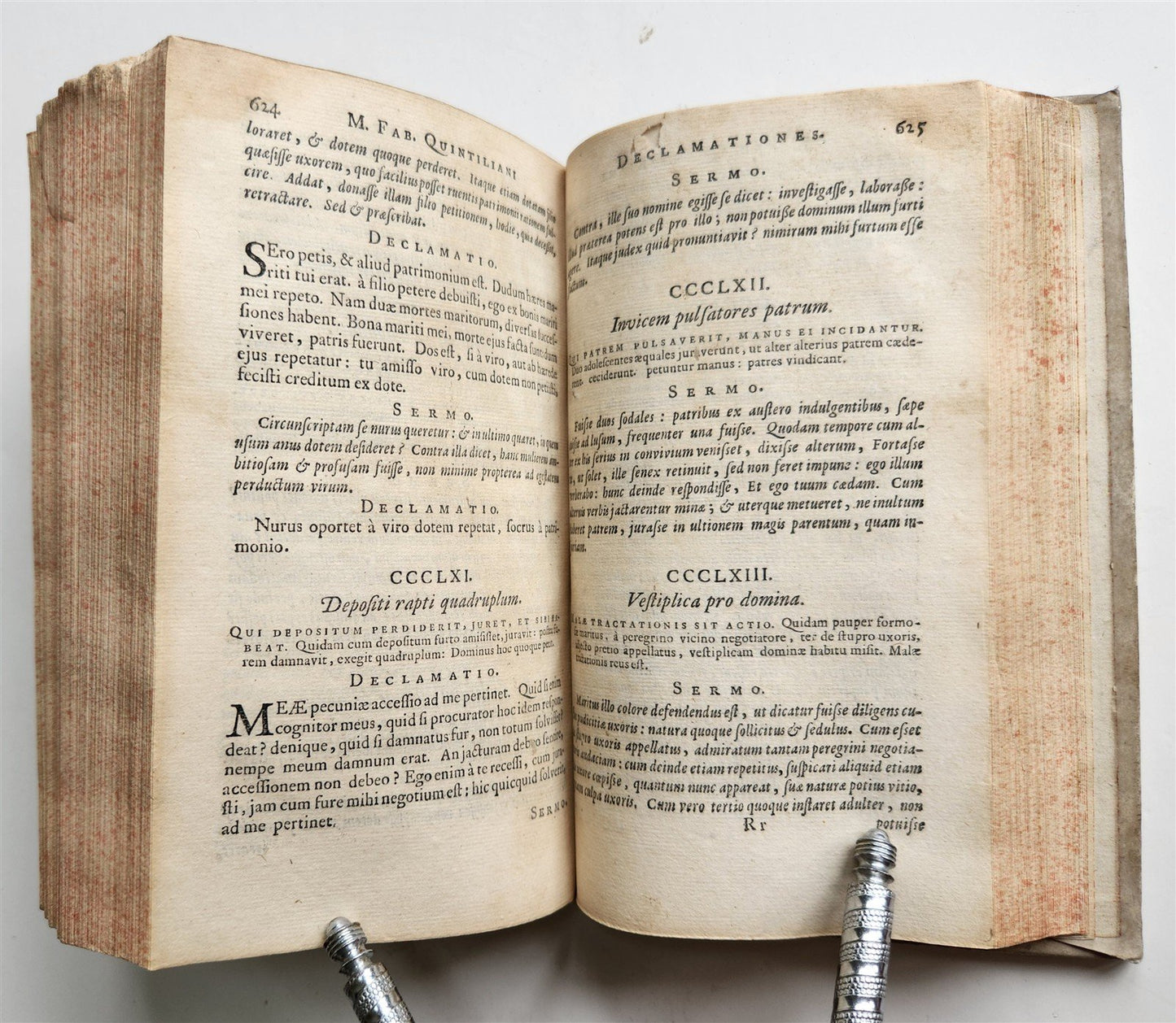 1665 Declamationes by QUINTILLIANUS antique vellum bound