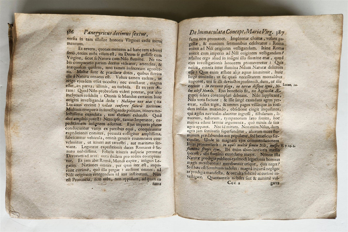 1725 PANEGIRICI SACRI by Paolo Segneri antique vellum bound