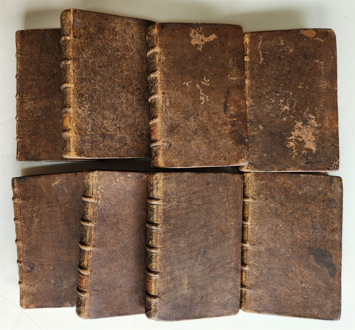 1712 SERMONS by Louis Bourdaloue 8 VOLUMES in FRENCH antique
