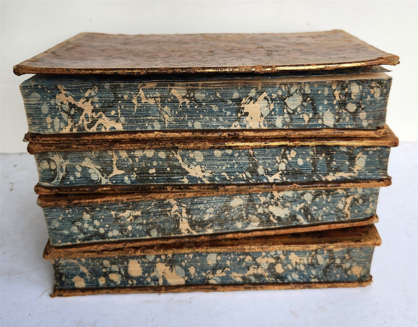 1787 THEATRE du MONDE by M. RICHER ILLUSTRATED 4 VOLUMES SET in FRENCH ANTIQUE