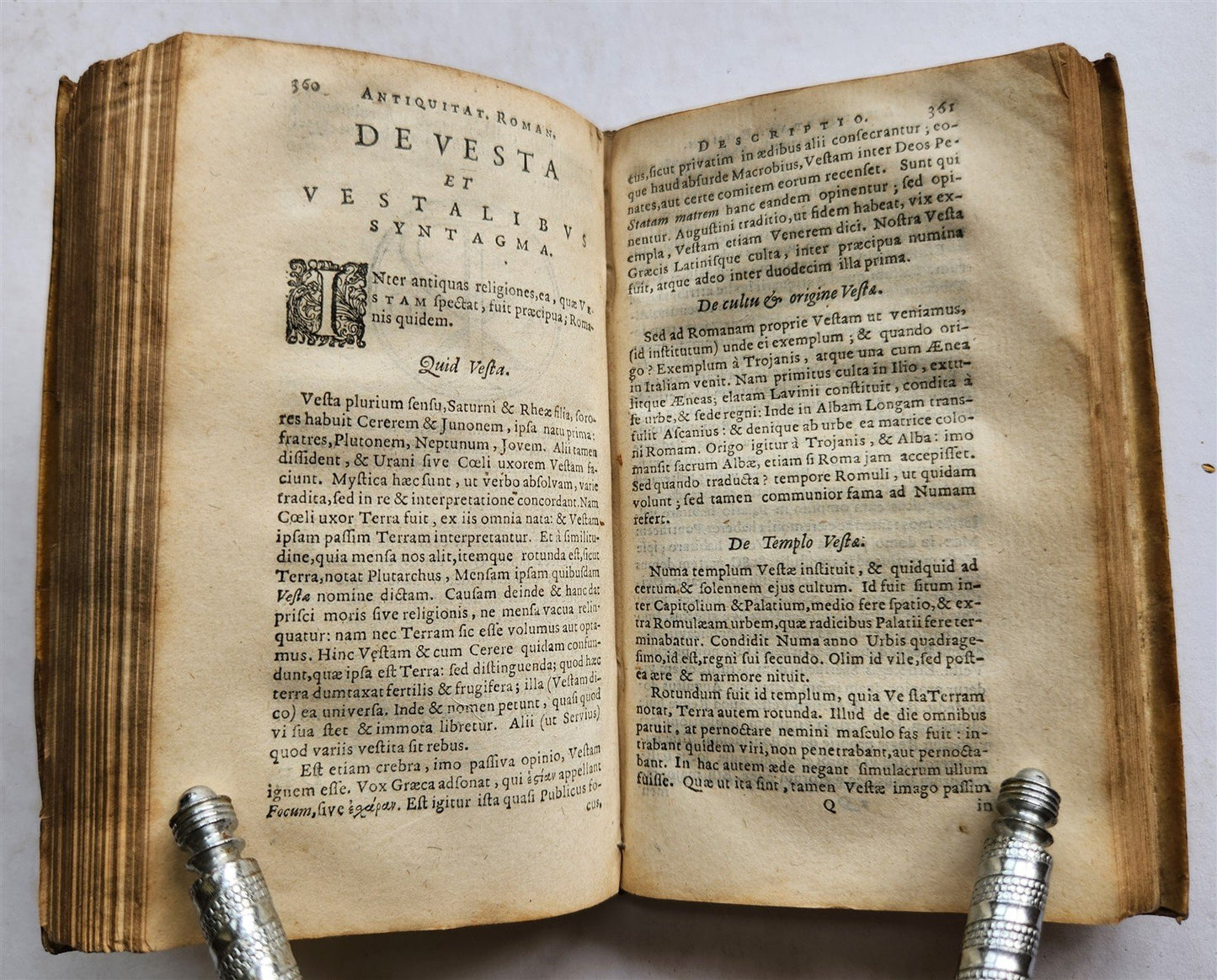 1657 ROMAN ANTIQUITIES illustrated ANTIQUE vellum bound