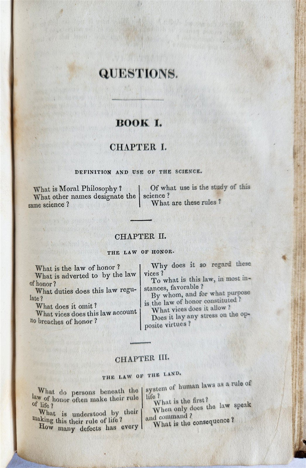 1835 PRINCIPLES of MORAL and POLITICAL PHILOSOPHY by W. Paley antique AMERICANA